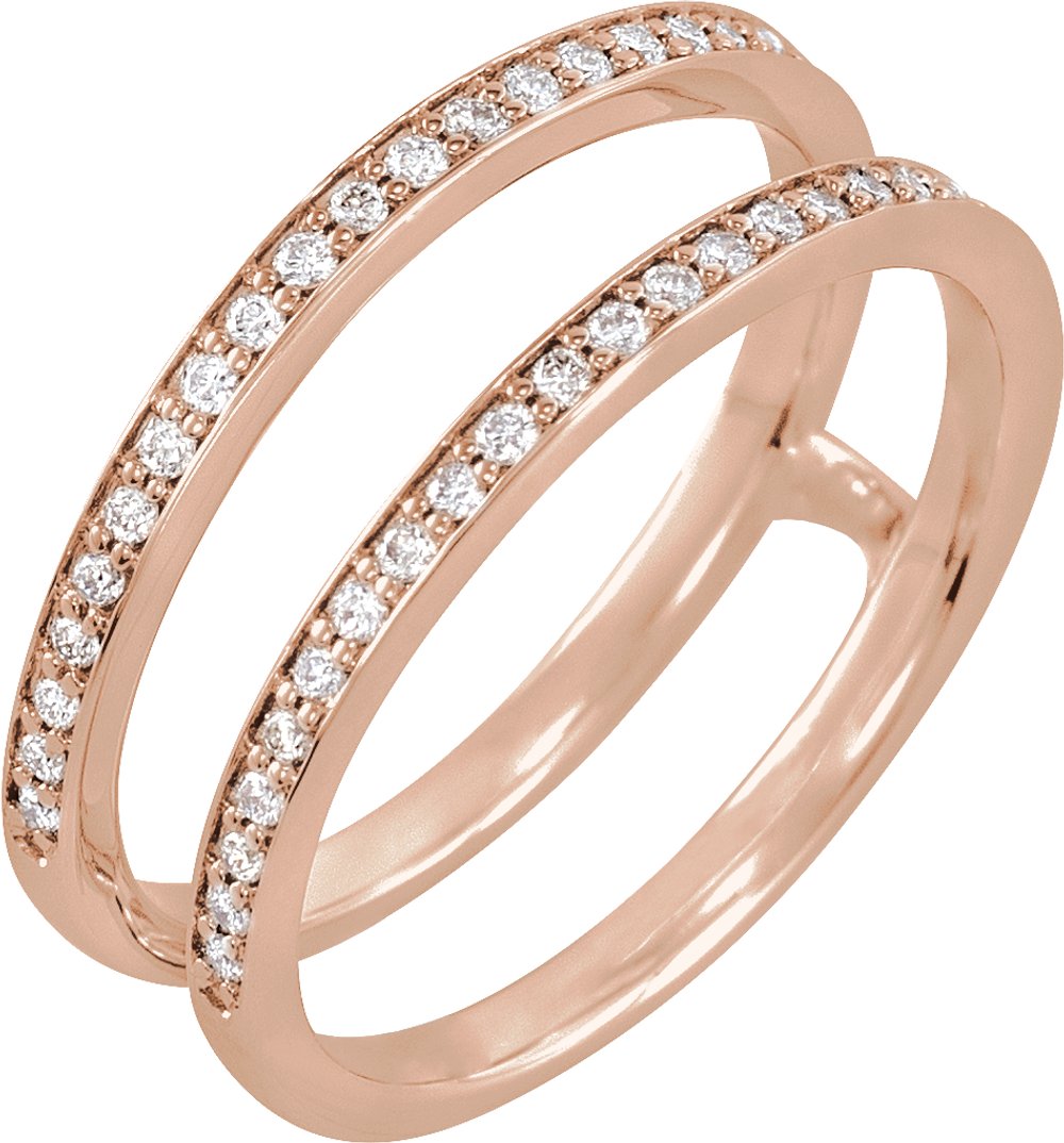 14K Rose Gold 1/5 CTW Natural Diamond Ring Guard