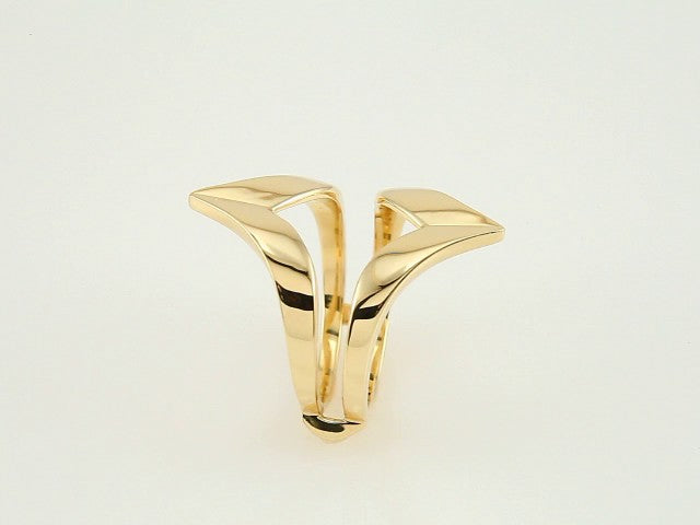 14K Yellow V Ring Guard