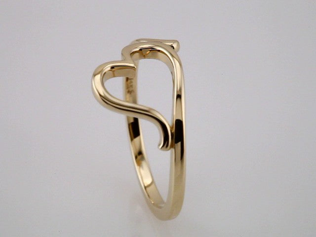 14K Yellow Gold Heart Ring