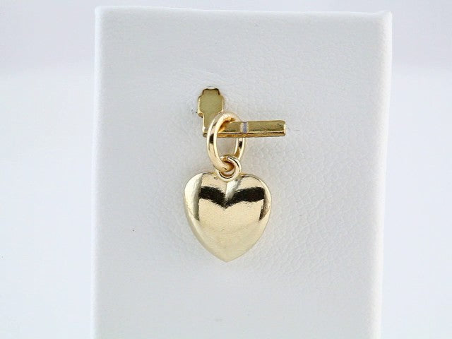 14K Yellow Gold Posh Mommy® Puffed Heart Charm/Pendant