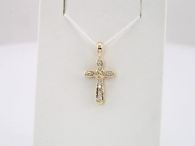 14K Yellow Cross Pendant Mounting