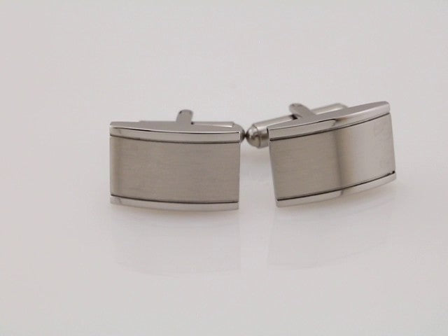 Stainless Steel Engravable Rectangle Cuff Links