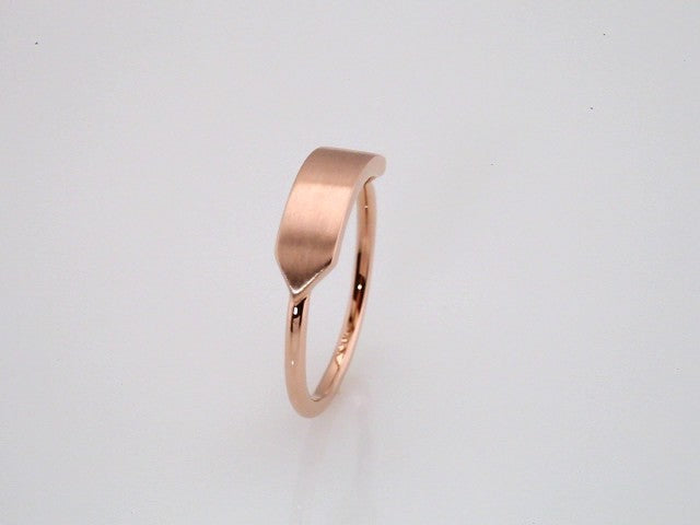 14K Rose Gold 19.7x5 mm Geometric Signet Ring