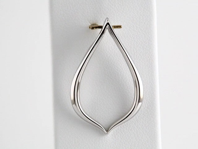 14K White Freeform Pendant