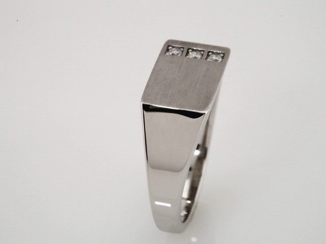 Sterling Silver 1/10 CTW Natural Diamond Signet Ring