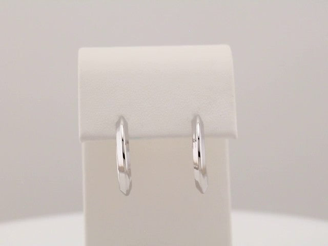 Sterling Silver Knife-Edge Tube 24 mm Hoop Earrings