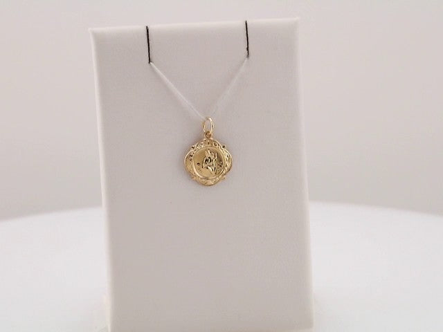 14K Yellow 12 mm Scapular Medal