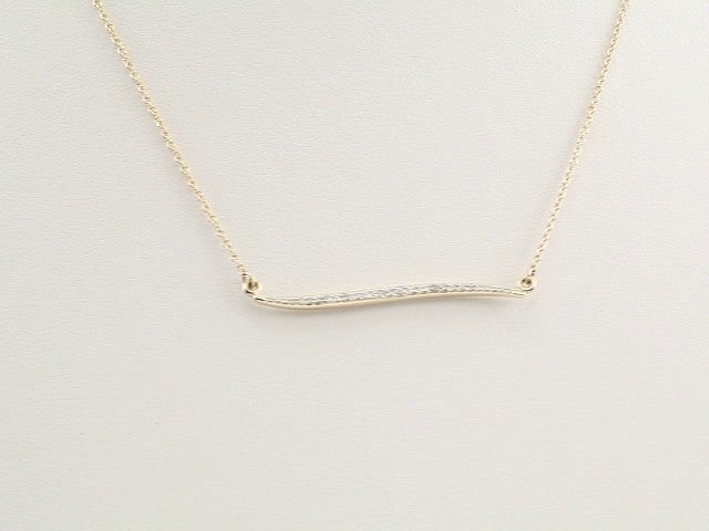 14K Yellow Gold 1/6 CTW Natural Diamond Bar 17.5" Necklace