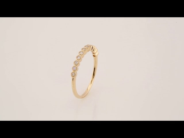14K Yellow Gold 1/6 CTW Natural Diamond Anniversary Band Size 7