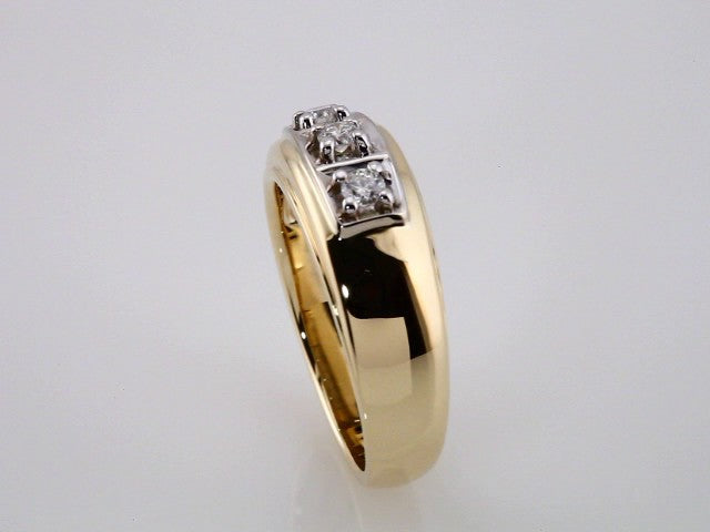 14K Yellow/White 1/4 CTW Natural Diamond Ring