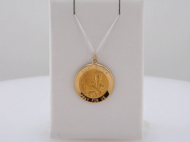 14K Yellow 18 mm Round St. Andrew Medal