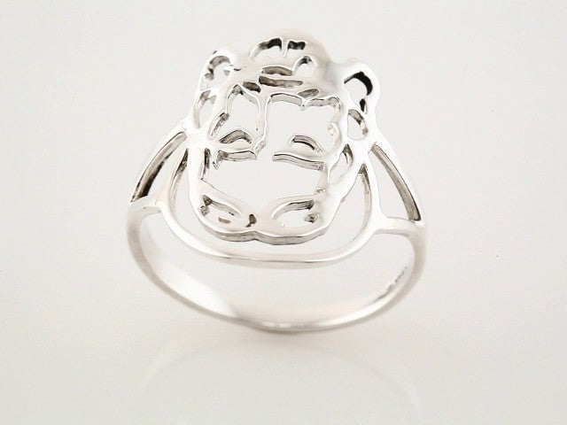 Sterling Silver Face of Jesus Ring