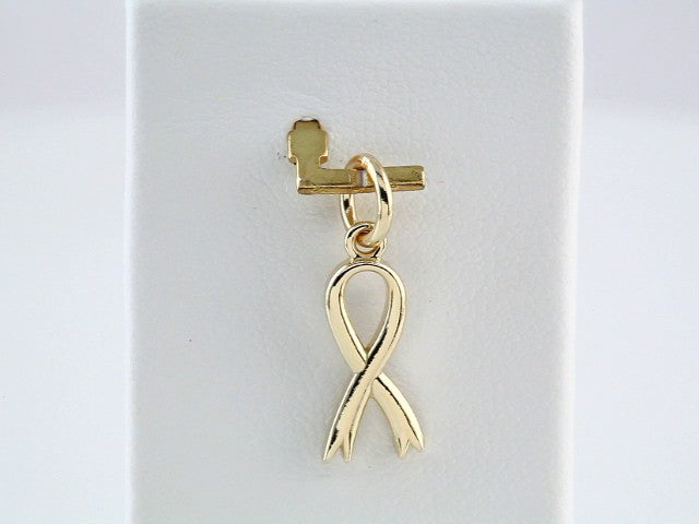 14K Yellow Gold Posh Mommy® Breast Cancer Awareness Charm/Pendant