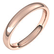 14K Rose 3 mm Comfort-Fit Standard Weight European-Style Band Size 5.5