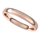 14K Rose 3 mm Comfort-Fit Standard Weight European-Style Band