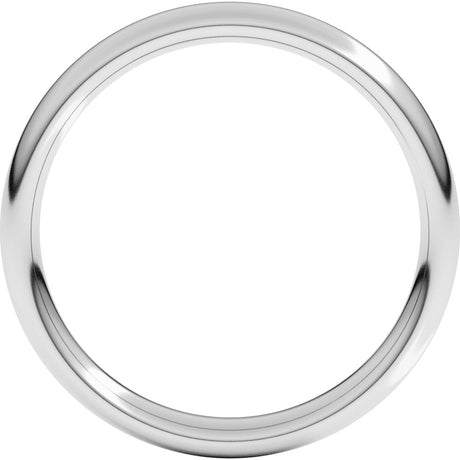 10K White Gold 3 mm Comfort-Fit European-Style Band Size 5.5