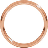 14K Rose 3 mm Comfort-Fit Standard Weight European-Style Band