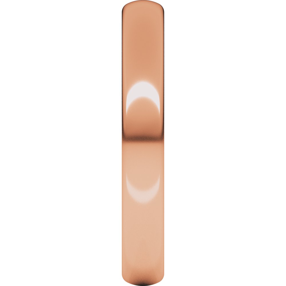 10K Rose Gold 3 mm Comfort-Fit European-Style Band Size 6.5