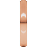 10K Rose Gold 3 mm Comfort-Fit European-Style Band Size 6.5