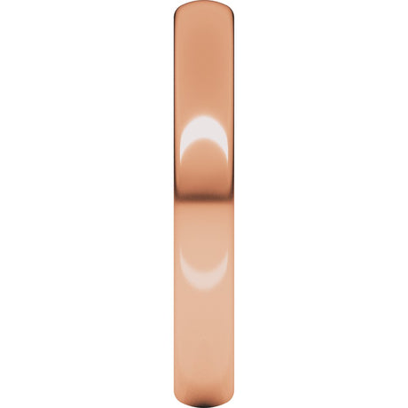 10K Rose Gold 3 mm Comfort-Fit European-Style Band Size 6.5