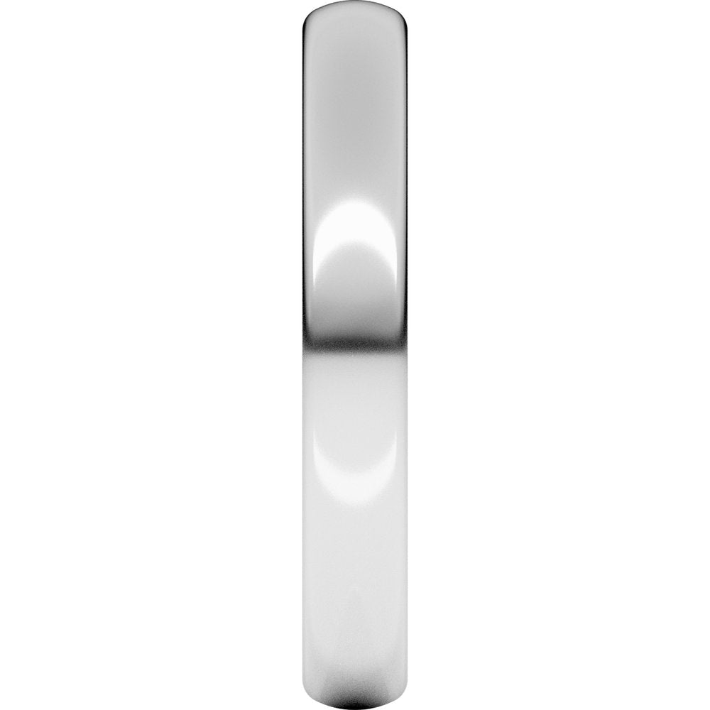 18K White 3 mm Comfort-Fit Standard Weight European-Style Band Size 4