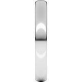 18K White 3 mm Comfort-Fit Standard Weight European-Style Band Size 4