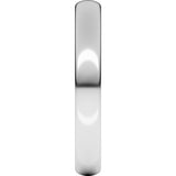 Platinum 3 mm Comfort-Fit European-Style Band Size 6