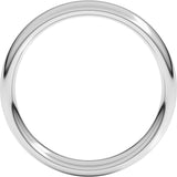 Sterling Silver 4 mm Comfort-Fit Standard Weight European-Style Band