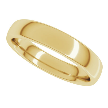 18K Yellow 4 mm Comfort-Fit Standard Weight European-Style Band