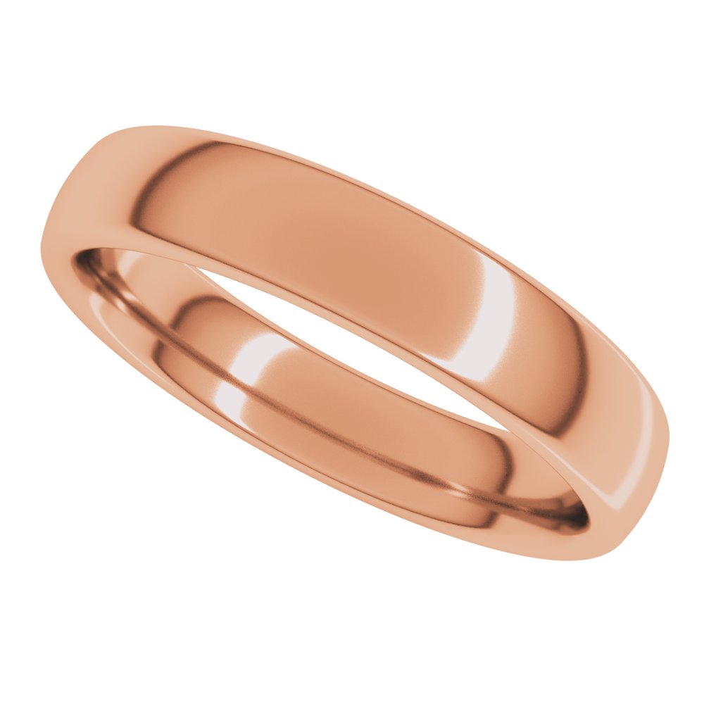 14K Rose 4 mm Comfort-Fit Standard Weight European-Style Band