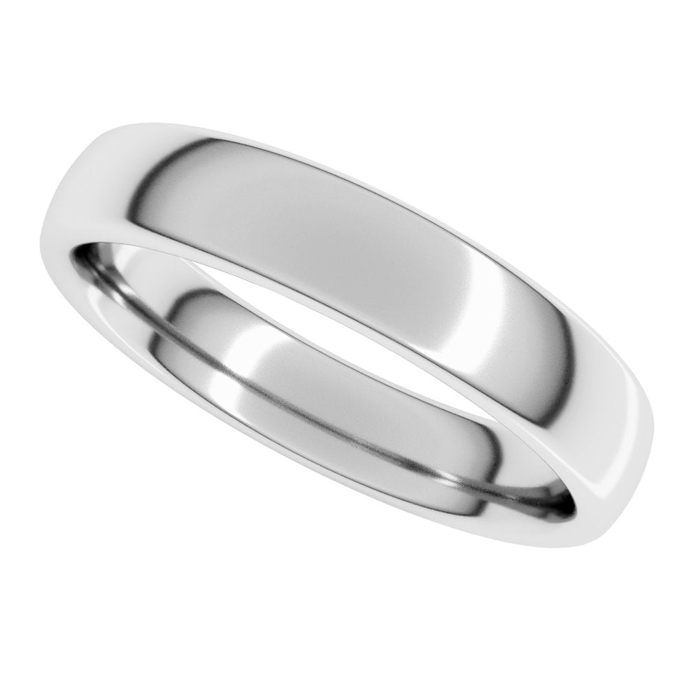 18K White Gold 4 mm Comfort-Fit European-Style Band Size 5.5