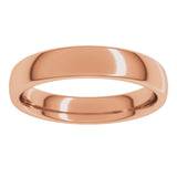 18K Rose Gold 4 mm Comfort-Fit European-Style Band Size 10