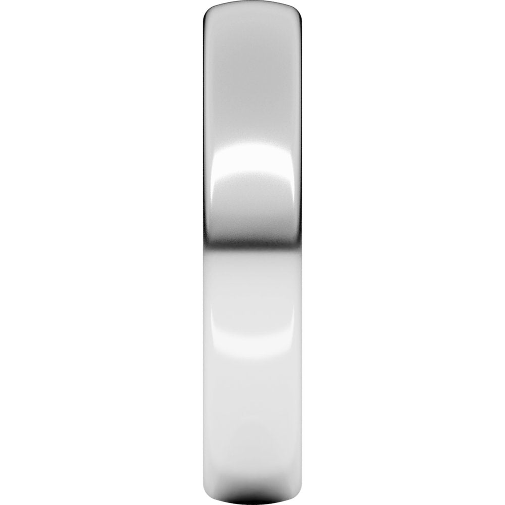 14K White Gold 4 mm Comfort-Fit European-Style Band Size 4