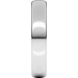 14K White Gold 4 mm Comfort-Fit European-Style Band Size 4