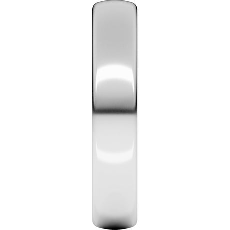 14K X1 White Gold 4 mm Comfort-Fit European-Style Band Size 9