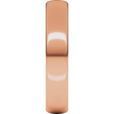 18K Rose Gold 4 mm Comfort-Fit European-Style Band Size 10