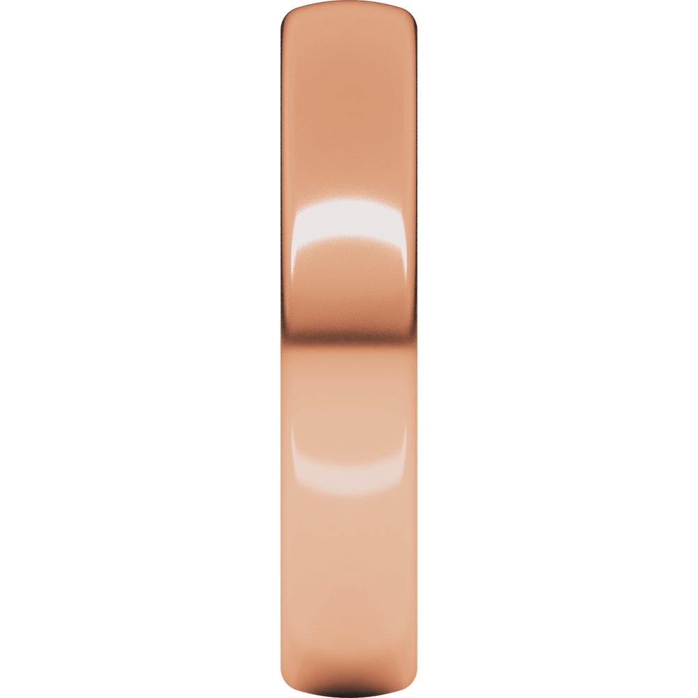 14K Rose 4 mm Comfort-Fit European-Style Band Size 6.5