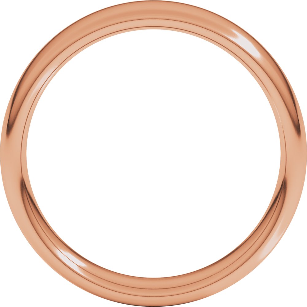 18K Rose 5 mm Comfort-Fit Standard Weight European-Style Band Size 9.5