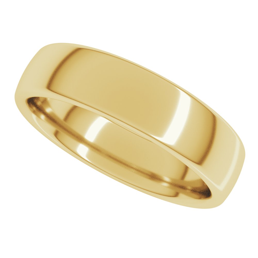18K Yellow Gold 5 mm Comfort-Fit European-Style Band Size 7.5