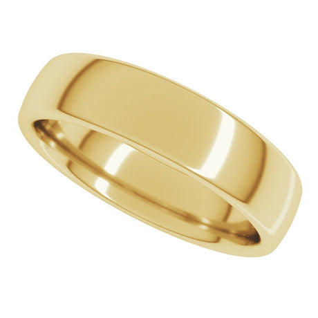 10K Yellow Gold 5 mm Comfort-Fit European-Style Band Size 7.5