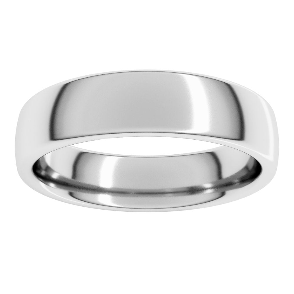 Sterling Silver 5 mm Comfort-Fit Standard Weight European-Style Band Size 10