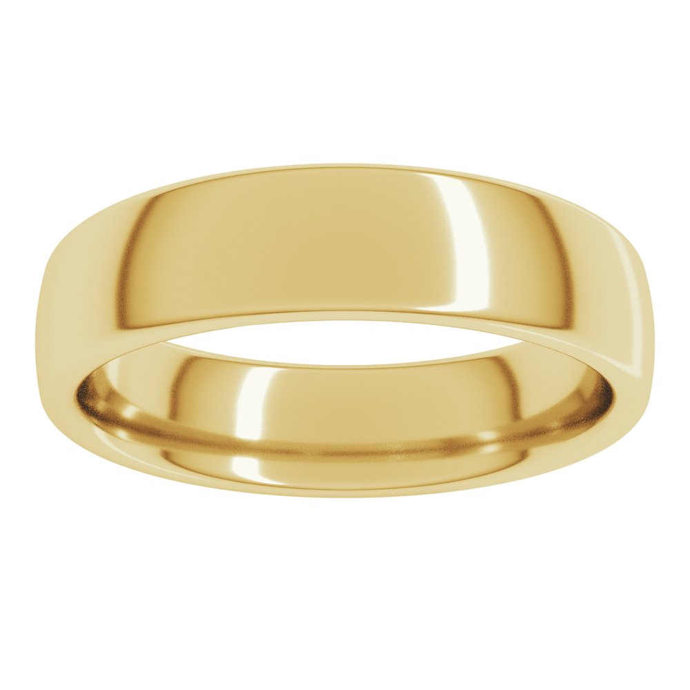 18K Yellow Gold 5 mm Comfort-Fit European-Style Band Size 7