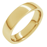 14K Yellow 5 mm Comfort-Fit Standard Weight European-Style Band Size 5.5