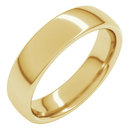 10K Yellow Gold 5 mm Comfort-Fit European-Style Band Size 7.5