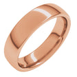 18K Rose 5 mm Comfort-Fit Standard Weight European-Style Band Size 9.5