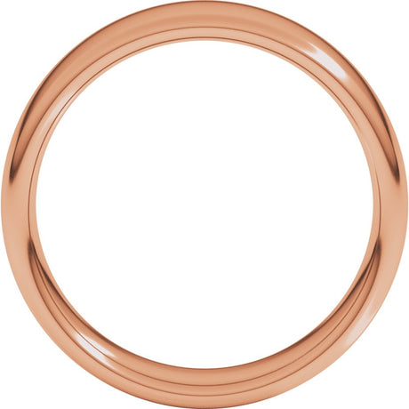 14K Rose 6 mm Comfort-Fit European-Style Band Size 10