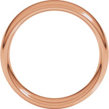 10K Rose Gold 6 mm Comfort-Fit European-Style Band Size 12