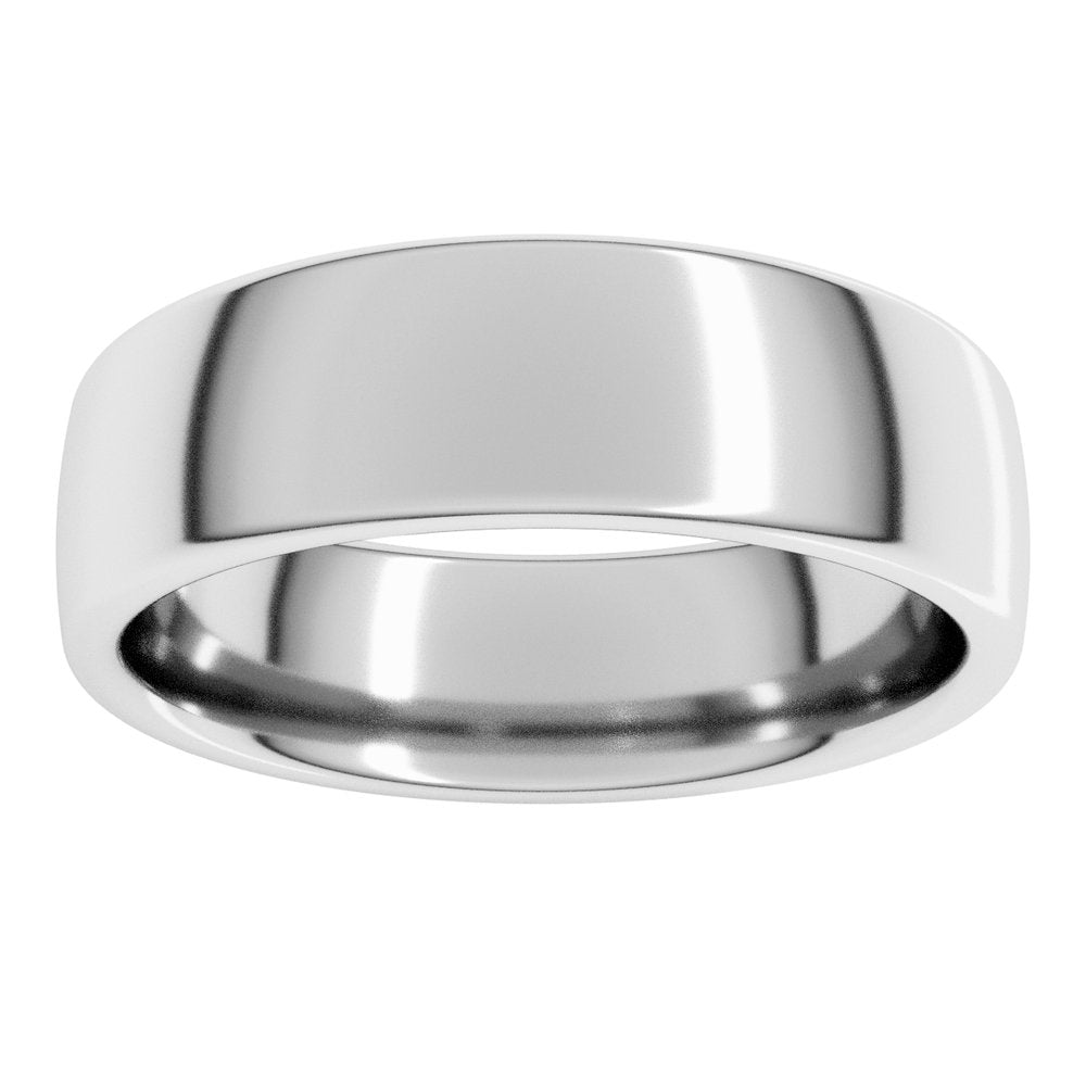 Platinum 6 mm Comfort-Fit European-Style Band Size 7.5