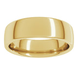18K Yellow Gold 6 mm Comfort-Fit European-Style Band Size 5