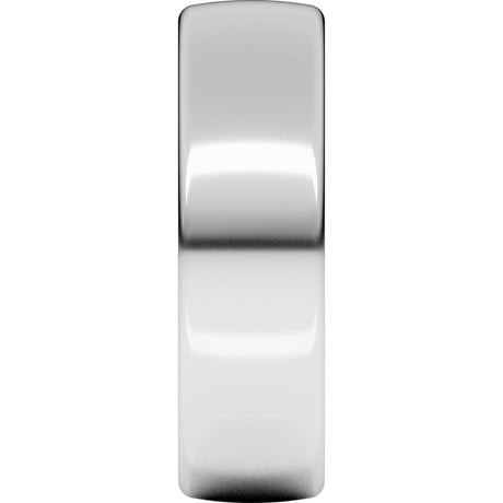 10K White Gold 6 mm Comfort-Fit European-Style Band Size 9